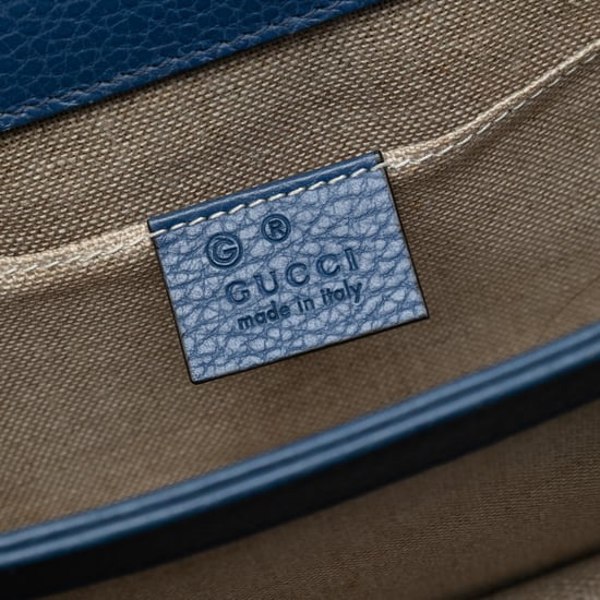 Cartera cruzada de piel de ternera de pequeño dólar de segunda mano con logo intrecciato G - Image 5