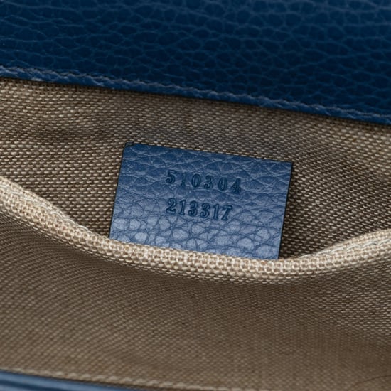 Cartera cruzada de piel de ternera de pequeño dólar de segunda mano con logo intrecciato G - Image 6