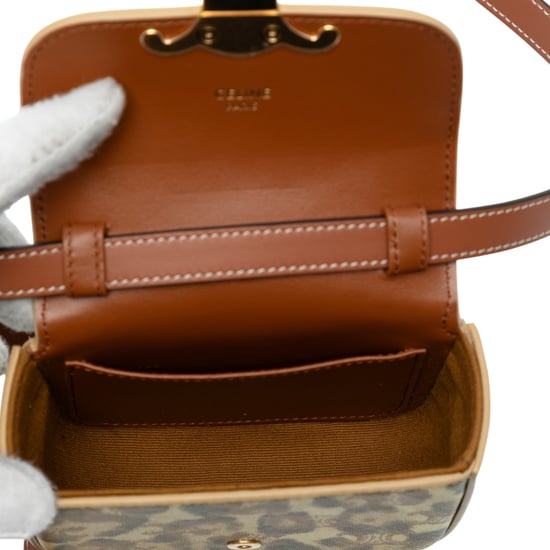 Mini bolso cruzado Claude de piel de ternera con estampado de leopardo de segunda mano - Image 4