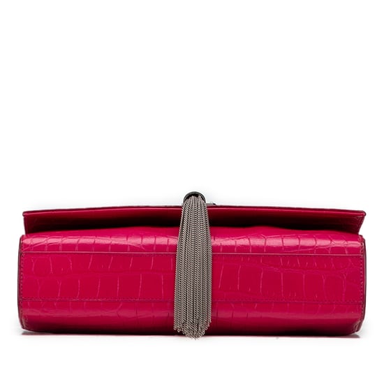 Bolso Cruzado de Piel Grabada Croc de Piel Media Kate con Borlas de Segunda Mano - Image 3