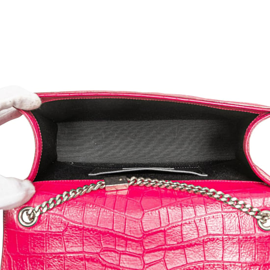 Bolso Cruzado de Piel Grabada Croc de Piel Media Kate con Borlas de Segunda Mano - Image 4