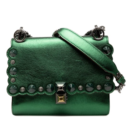 Bolso Cruzado Kan I Pequeño Cuero Usado con Borde Festoneado - Image 1