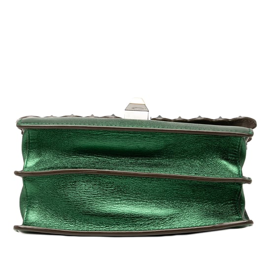 Bolso Cruzado Kan I Pequeño Cuero Usado con Borde Festoneado - Image 3
