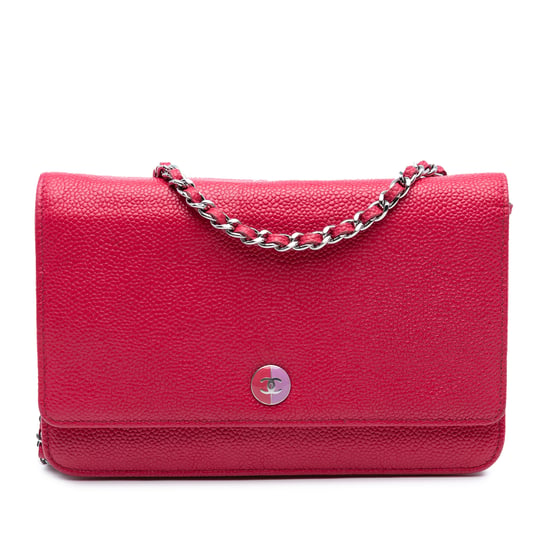 Cartera On Chain Cc Bicolor de Caviar de Segunda Mano - Image 1