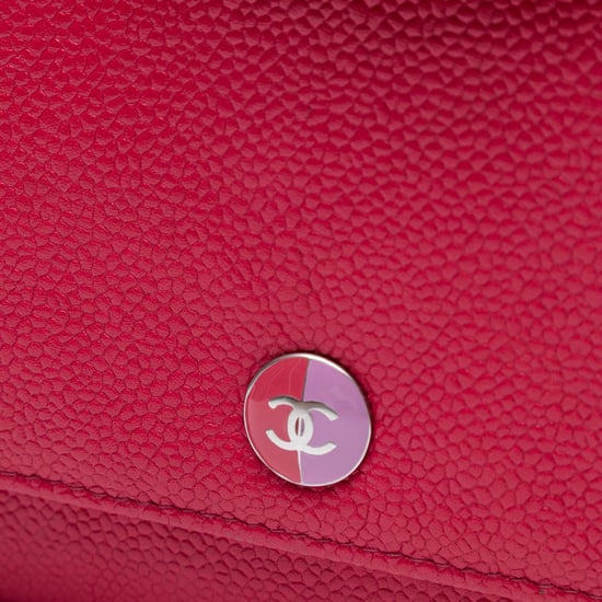 Cartera On Chain Cc Bicolor de Caviar de Segunda Mano - Image 6