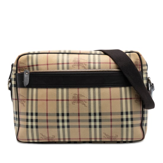 Bolso mensajero de lona recubierta de cuadro Haymarket de segunda mano - Image 1