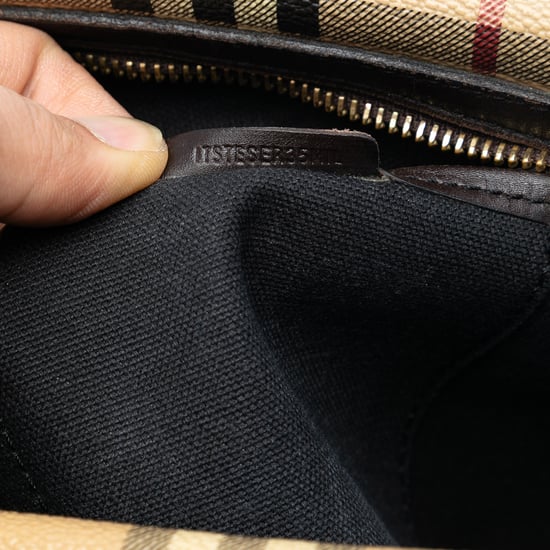 Bolso mensajero de lona recubierta de cuadro Haymarket de segunda mano - Image 6