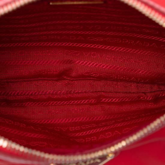 Bolso Cruzado de Tela con Cierre Superior y Detalles en Saffiano de Segunda Mano - Image 4
