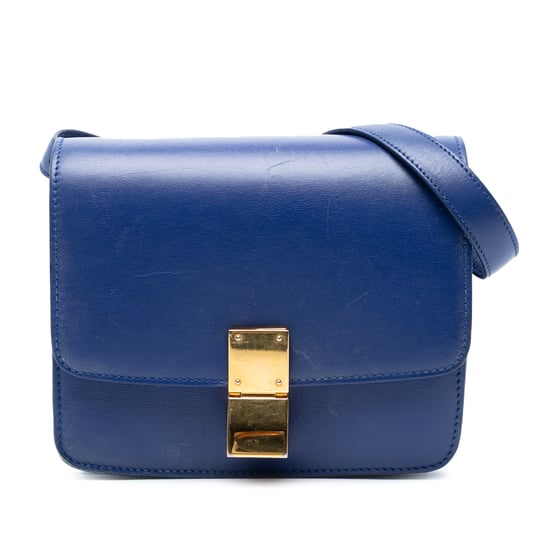 Bolso Clásico de Caja de Piel de Ternera Pequeño de Segunda Mano - Image 1