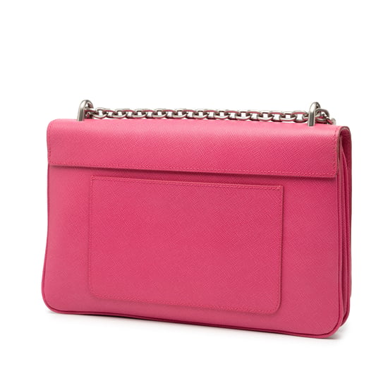 Bolso de cadena con solapa Saffiano Lux Lock de segunda mano - Image 2
