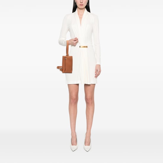 Bolso cruzado vertical con bolsillo tipo T de piel de ternera de grano suave de segunda mano - Image 1