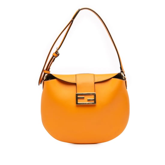 Bolso hobo de cuero pequeño de segunda mano en forma de croissant - Image 1