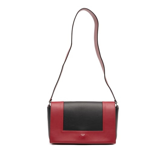 Bolso de hombro de marco mediano de piel de ternera brillante y suave de segunda mano - Image 1