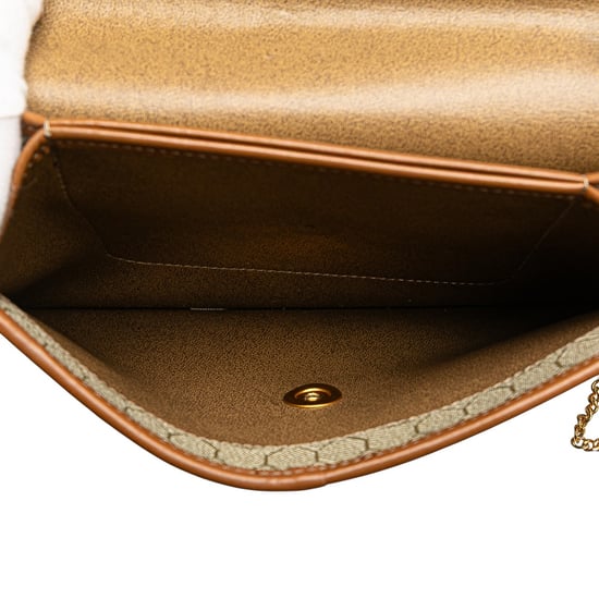 Bolso de hombro de cadena de lona recubierta de panal de segunda mano - Image 4