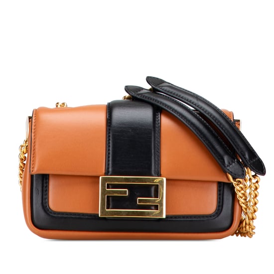 Bolso de Hombro Baguette Apolo de Cadena en Napa Bicolor de Segunda Mano - Image 1
