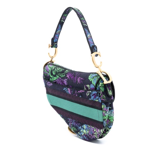 Bolso de silla bordado floral de lona de segunda mano - Image 2