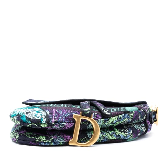 Bolso de silla bordado floral de lona de segunda mano - Image 3