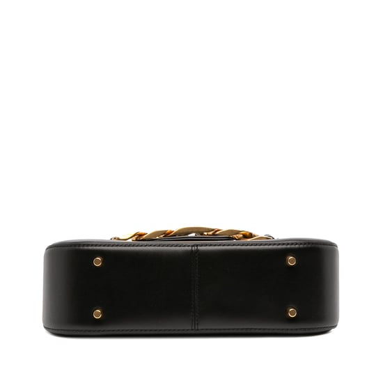 Bolso de hombro Vlogo de cadena de cuero mediano de segunda mano - Image 3
