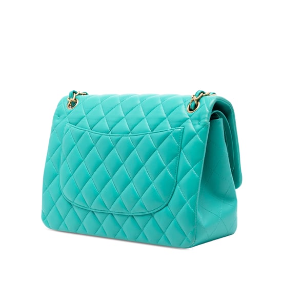 Bolso Jumbo Clásico de Piel de Cordero Doble Solapa de Segunda Mano - Image 2