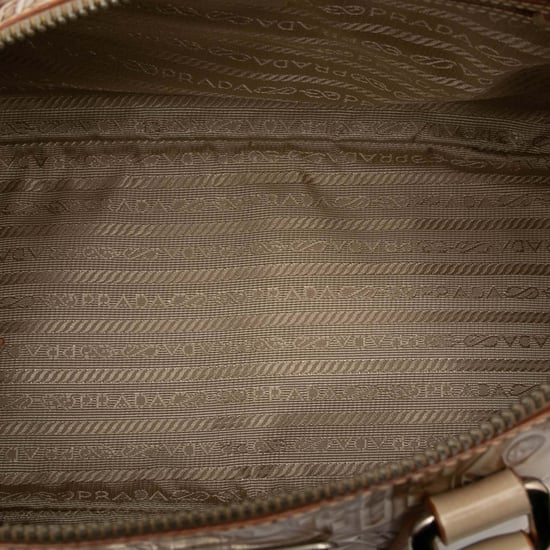 Bolso de mano de cuero grabado de segunda mano - Image 4