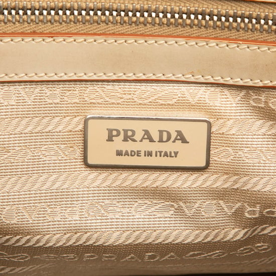 Bolso de mano de cuero grabado de segunda mano - Image 5