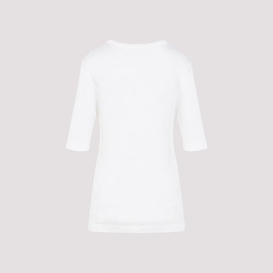 Camiseta de manga corta con flor de crochet - Image 2
