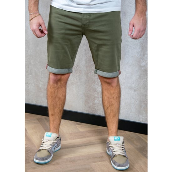 Petrol Industries - Jackson Coloured Denim Shorts Coconut Men - Dusty army - Image 1