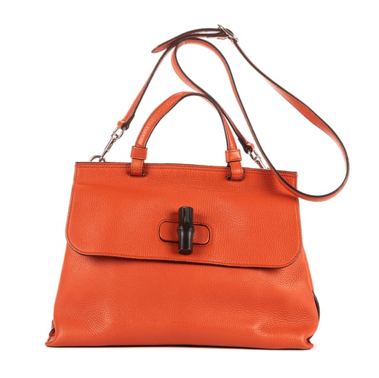 Gucci Bamboo Daily Top Handle en Naranja Cuero de ternero - Image 1