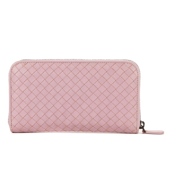 Bottega Veneta Zip-Around  en Pink Cuero de ternero - Image 5