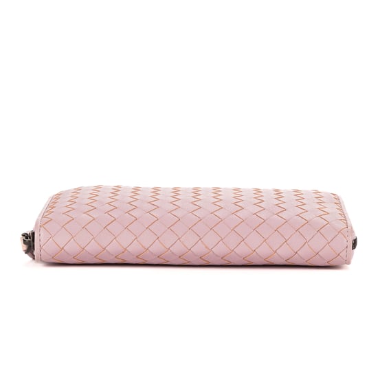Bottega Veneta Zip-Around  en Pink Cuero de ternero - Image 6