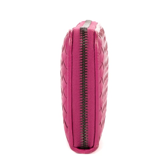 Bottega Veneta Zip-Around  en Pink Cuero de ternero - Image 3