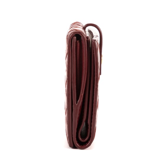 Bottega Veneta Bi-Fold Wallte  en Borgoña Cuero de ternero - Image 3