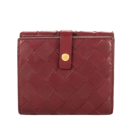 Bottega Veneta Bi-Fold Wallte  en Borgoña Cuero de ternero - Image 5