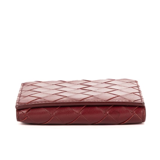Bottega Veneta Bi-Fold Wallte  en Borgoña Cuero de ternero - Image 6