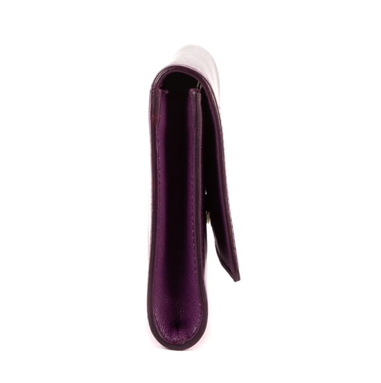 Yves Saint Laurent Belle De Jour Clutch en Púrpura Cuero de ternero - Image 4