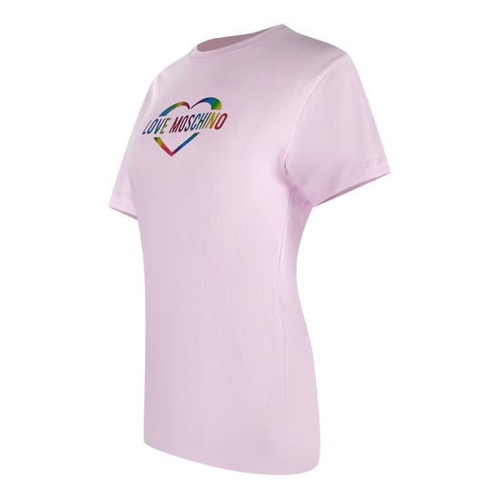 Camiseta Rosa Con Logo De Corazón Multicolor De Love Moschino - Image 3