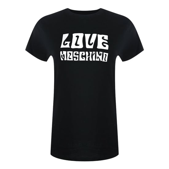 Camiseta Negra Con El Logo Groovy De Love Moschino - Image 1