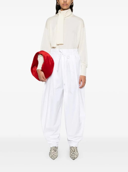 Adjustable Pleat Pants White - Image 1