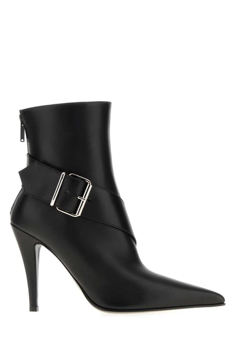 Botas de tobillo de cuero negro - Image 1