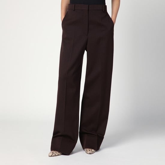Pantalones de pierna recta en lana ciruela - Image 2