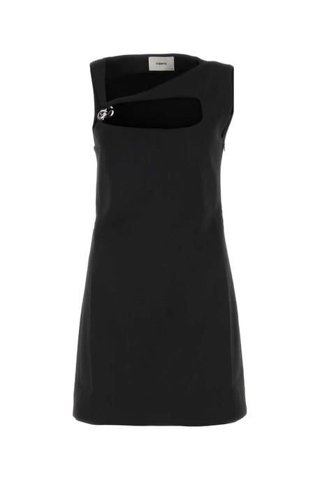Vestido ajustado de jersey elástico negro - Image 1