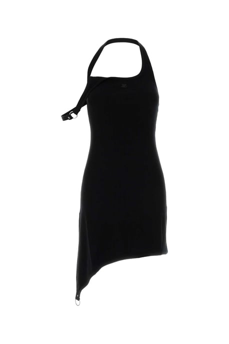 Vestido de Mezcla de Viscosa Negra - Image 1