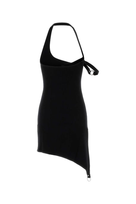 Vestido de Mezcla de Viscosa Negra - Image 2