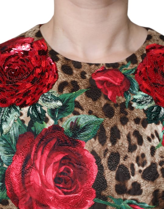 Vestido A-line de estampado de leopardo colorido - Image 5