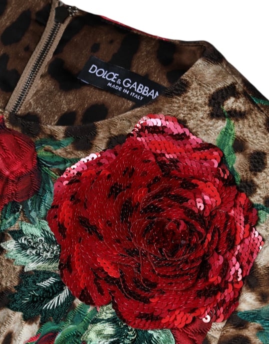 Vestido A-line de estampado de leopardo colorido - Image 6