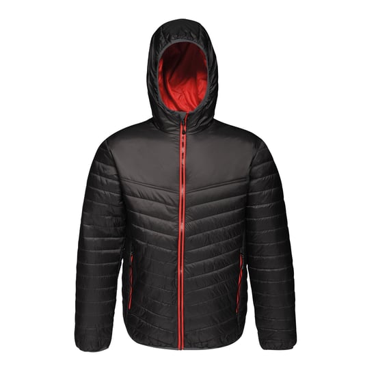 Regatta Mens Firedown Padded Jacket (Black/Red) - Image 1