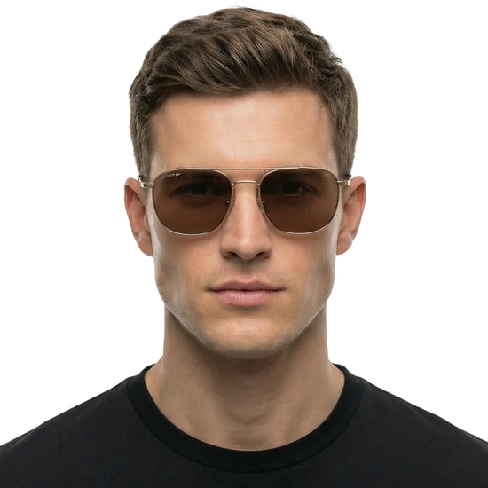 Gafas de sol metálicas rectangulares para hombre L269S - Image 2
