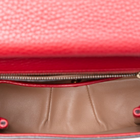Cartera de cuero mediana de segunda mano con flecos de bambú Nouveau - Image 3