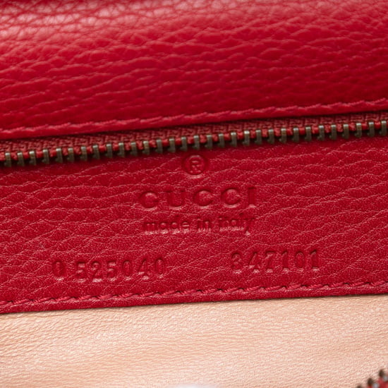 Cartera de cuero mediana de segunda mano con flecos de bambú Nouveau - Image 5