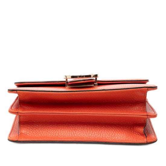 Cartera cruzada de piel de ternera de pequeño dólar de segunda mano con logo intrecciato G - Image 3